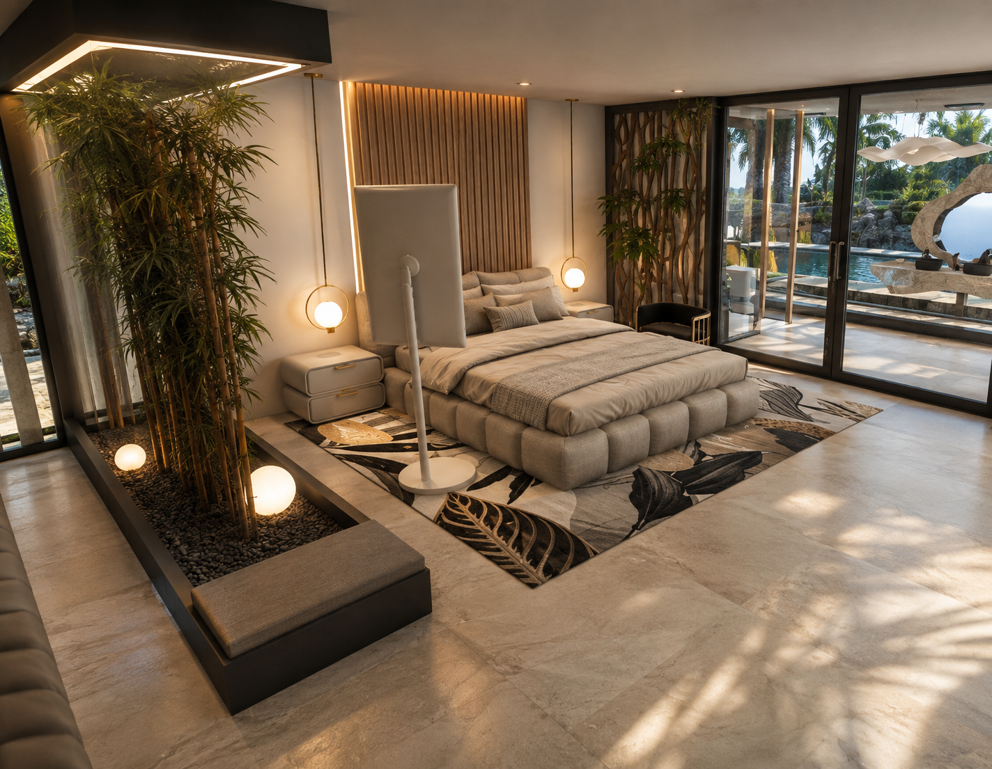 The Luna Suite at dusk